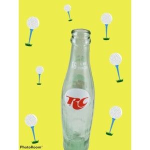 Royal Crown RC Cola Bottle 16oz 1 Pint Circle Red White 10.75" Tall Vintage 1987